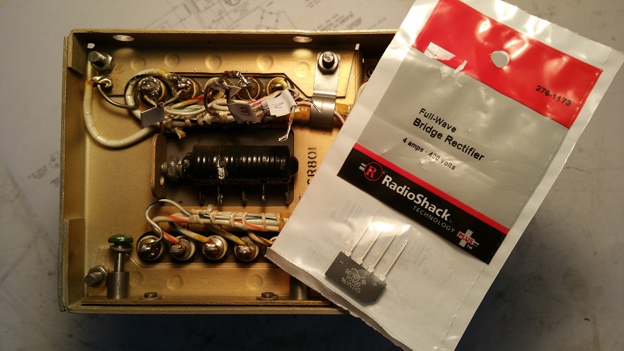 The Radio Shack full wave rectifier