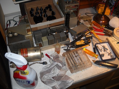 Subchassis out on the workbench